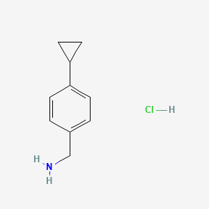 Chemical structure of (4-Cyclopropylphenyl)methanamine hydrochloride
