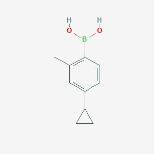 Chemical structure of 4-Cyclopropyl-2-methylphenylboronic acid