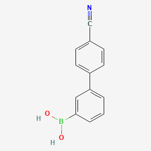 Chemical structure of (4'-Cyano-[1,1'-biphenyl]-3-yl)boronic acid