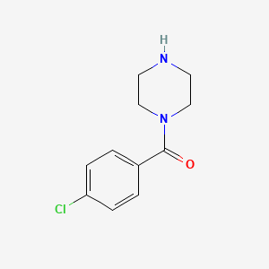 Chemical structure of 1-(4-Chlorobenzoyl)piperazine