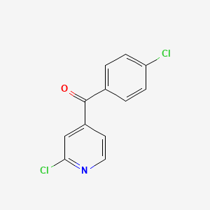 Chemical structure of (4-Chlorophenyl)(2-chloropyridin-4-yl)methanone