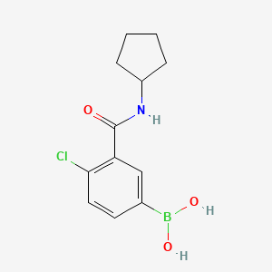 Chemical structure of (4-chloro-3-(cyclopentylcarbaMoyl)phenyl)boronic acid