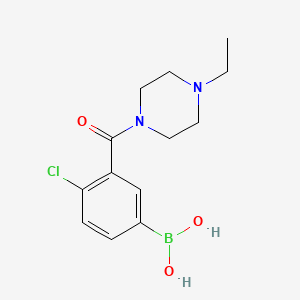 Chemical structure of (4-Chloro-3-(4-ethylpiperazine-1-carbonyl)phenyl)boronic acid