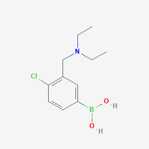 Chemical structure of (4-Chloro-3-((diethylamino)methyl)phenyl)boronic acid