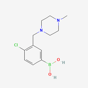 Chemical structure of (4-Chloro-3-((4-methylpiperazin-1-yl)methyl)phenyl)boronic acid