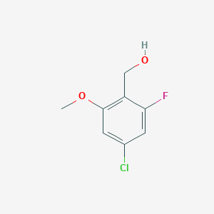 Chemical structure of (4-Chloro-2-fluoro-6-methoxyphenyl)methanol