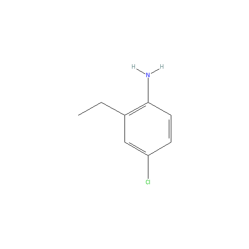 Chemical structure of 4-Chloro-2-ethylaniline