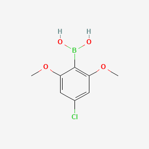 Chemical structure of (4-Chloro-2,6-dimethoxyphenyl)boronic acid