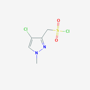 Chemical structure of (4-Chloro-1-methyl-1H-pyrazol-3-yl)methanesulfonyl chloride