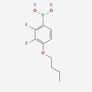 Chemical structure of (4-butoxy-2,3-difluorophenyl)boronic acid
