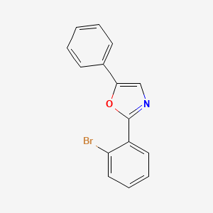 Chemical structure of (4-bromophenyl)-1H-indol-7-yl-methanone
