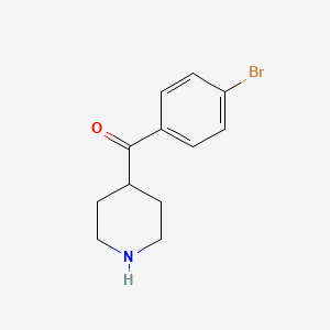 Chemical structure of (4-Bromophenyl)(piperidin-4-yl)methanone