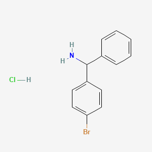 Chemical structure of (4-Bromophenyl)(phenyl)methanamine hydrochloride