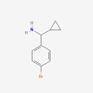 Chemical structure of (4-Bromophenyl)(cyclopropyl)methanamine