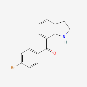 Chemical structure of (4-Bromophenyl)(indolin-7-yl)methanone
