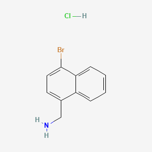 Chemical structure of (4-Bromonaphthalen-1-yl)methanamine hydrochloride