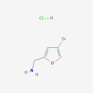 Chemical structure of (4-Bromofuran-2-yl)methanamine hydrochloride