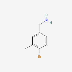 Chemical structure of (4-Bromo-3-methylphenyl)methanamine
