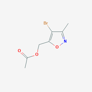 Chemical structure of (4-Bromo-3-methylisoxazol-5-yl)methyl acetate
