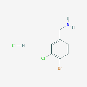 Chemical structure of (4-Bromo-3-chlorophenyl)methanamine hydrochloride
