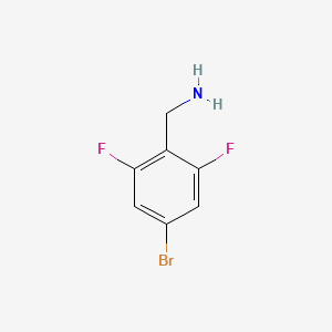 Chemical structure of (4-Bromo-2,6-difluorophenyl)methanamine
