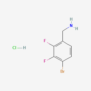 Chemical structure of (4-Bromo-2,3-difluorophenyl)methanamine hydrochloride