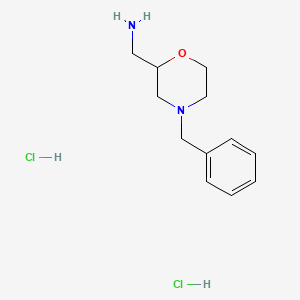 Chemical structure of (4-Benzylmorpholin-2-Yl)Methanamine Dihydrochloride