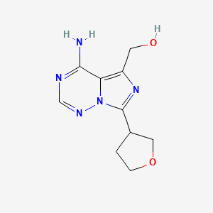 Chemical structure of (4-aMino-7-(tetrahydrofuran-3-yl)iMidazo[5,1-f][1,2,4]triazin-5-yl)Methanol