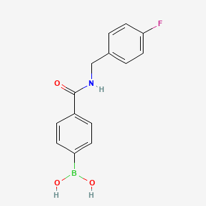 Chemical structure of (4-((4-Fluorobenzyl)carbamoyl)phenyl)boronic acid