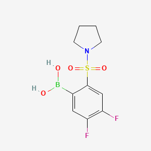 Chemical structure of (4,5-Difluoro-2-(pyrrolidin-1-ylsulfonyl)phenyl)boronic acid