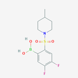 Chemical structure of (4,5-Difluoro-2-((4-methylpiperidin-1-yl)sulfonyl)phenyl)boronic acid