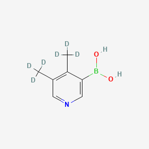 Chemical structure of (4,5-Dimethyl-d6)-pyridine-3-boronic acid