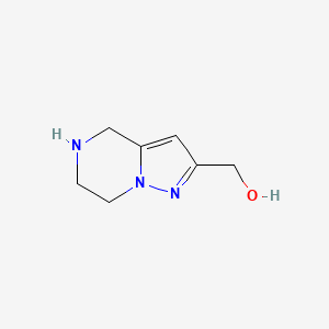 Chemical structure of (4,5,6,7-Tetrahydropyrazolo[1,5-a]pyrazin-2-yl)methanol