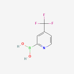 Chemical structure of (4-(Trifluoromethyl)pyridin-2-yl)boronic acid