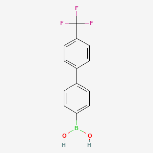 Chemical structure of (4'-(Trifluoromethyl)-[1,1'-biphenyl]-4-yl)boronic acid