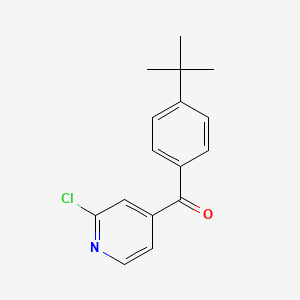 Chemical structure of (4-(tert-Butyl)phenyl)(2-chloropyridin-4-yl)methanone