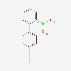 Chemical structure of (4'-(tert-Butyl)-[1,1'-biphenyl]-2-yl)boronic acid