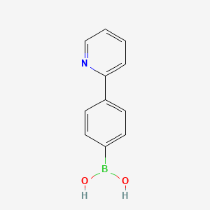 Chemical structure of (4-(Pyridin-2-yl)phenyl)boronic acid