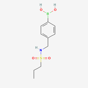 Chemical structure of (4-(propylsulfonamidomethyl)phenyl)boronic acid