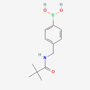 Chemical structure of (4-(pivalamidomethyl)phenyl)boronic acid