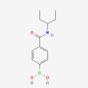 Chemical structure of (4-(pentan-3-ylcarbamoyl)phenyl)boronic acid