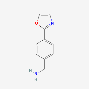 Chemical structure of (4-(Oxazol-2-yl)phenyl)methanamine