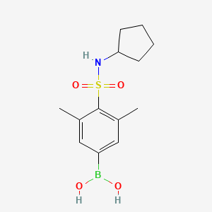 Chemical structure of (4-(N-cyclopentylsulfamoyl)-3,5-dimethylphenyl)boronic acid