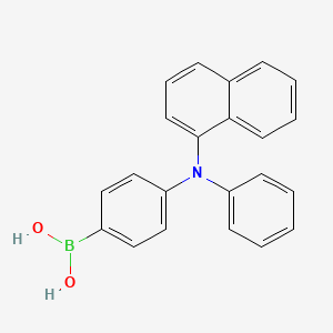Chemical structure of (4-(Naphthalen-1-yl(phenyl)amino)phenyl)boronic acid