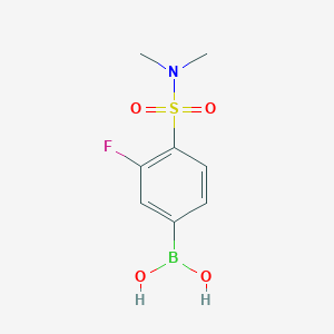 Chemical structure of (4-(N,N-dimethylsulfamoyl)-3-fluorophenyl)boronic acid