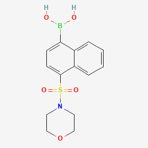 Chemical structure of (4-(Morpholinosulfonyl)naphthalen-1-yl)boronic acid