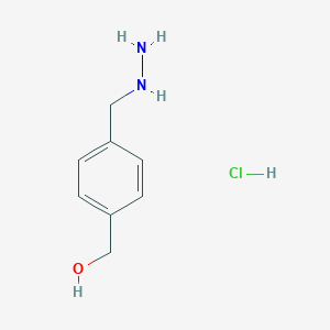 Chemical structure of (4-(Hydrazinylmethyl)phenyl)methanol hydrochloride