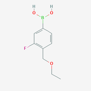 Chemical structure of (4-(Ethoxymethyl)-3-fluorophenyl)boronic acid