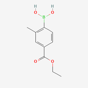 Chemical structure of 4-(Ethoxycarbonyl)-2-methylphenylboronic acid