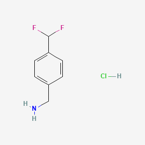 Chemical structure of (4-(Difluoromethyl)phenyl)methanamine hydrochloride
